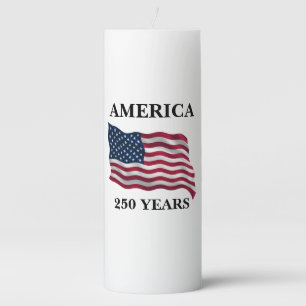 America 250 Years Flag Pillar Candle