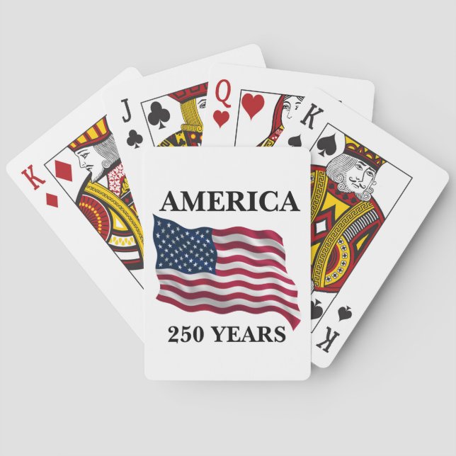 America 250 Years Flag Poker Cards (Back)