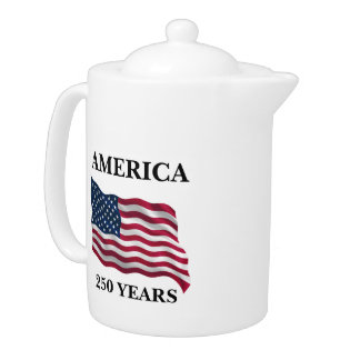 America 250 Years Flag Teapot