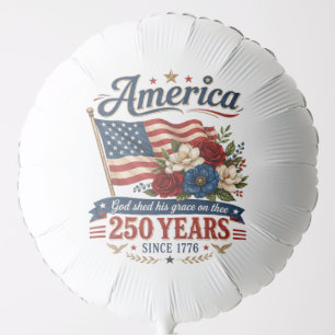 America 250 Years Floral Flag Balloon