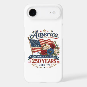America 250 Years Floral Flag iPhone 17 Air Case