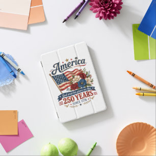 America 250 Years Floral Flag iPad Mini Cover