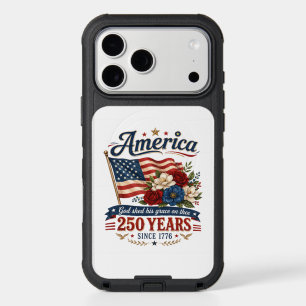 America 250 Years Floral Flag iPhone 17 Pro Max Case