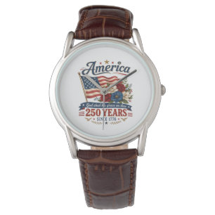 America 250 Years Floral Flag Watch