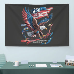 America 250 Years of Freedom 1776-2026 Banner