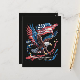 America 250 Years of Freedom 1776-2026 Holiday Postcard