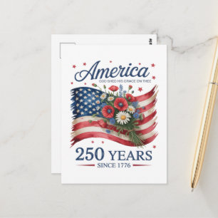 America 250 Years of Freedom 1776 2026 Postcard