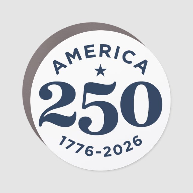 America 250 Years of Freedom Celebration Minimal Car Magnet (Front)