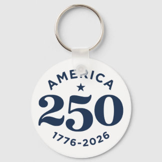 America 250 Years of Freedom Celebration Minimal Keychain