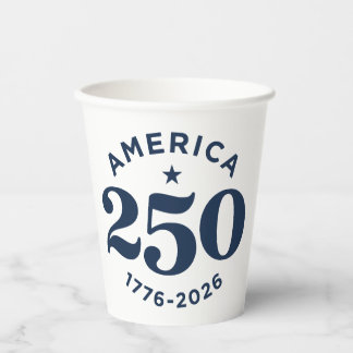 America 250 Years of Freedom Celebration Minimal Paper Cups
