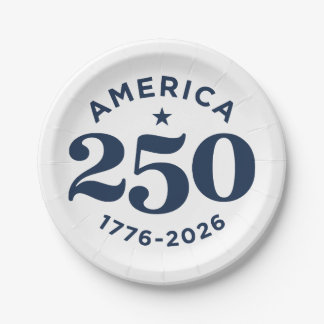 America 250 Years of Freedom Celebration Minimal Paper Plates