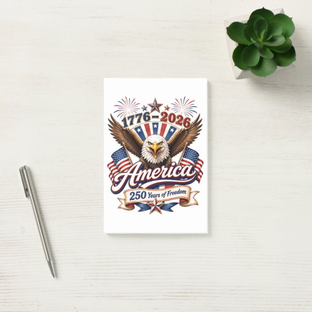 America 250 Years of Freedom Eagle Post-it Notes (Office)