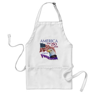 America 250 Years of Freedom Flag with Bald Eagle Adult Apron