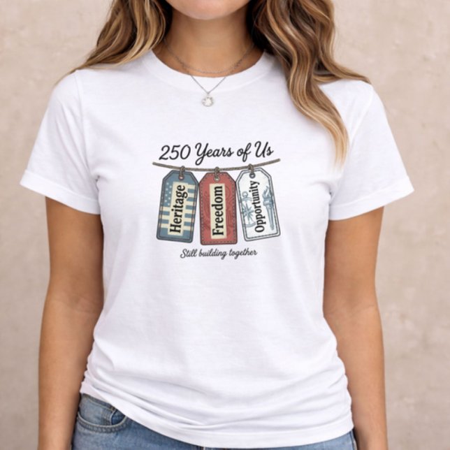 America 250 Years of Us Tri-Blend Shirt (patriotic women t-shirt with 250 Years of Us heritage freedom opportunity design)