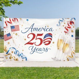 America 250 Years Patriotic Anniversary  Banner