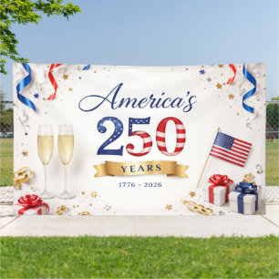 America 250 Years Patriotic Anniversary Banner