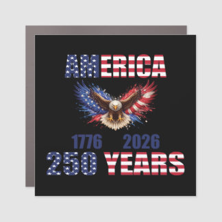 America 250 Years – Patriotic Eagle 1776–2026 USA Car Magnet