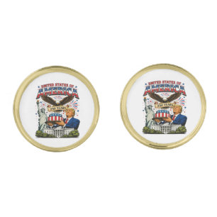 America 250 Years Patriotic Eagle Celebration Cufflinks