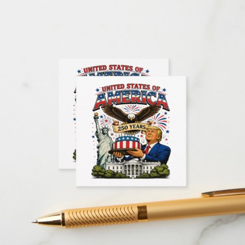 America 250 Years Patriotic Eagle Celebration Enclosure Card