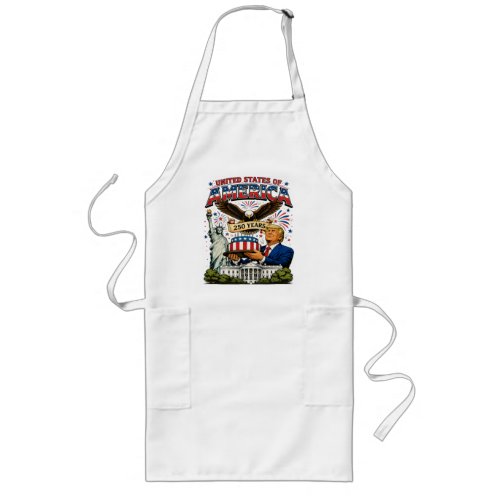America 250 Years Patriotic Eagle Celebration Long Apron