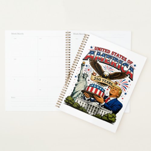 America 250 Years Patriotic Eagle Celebration Planner