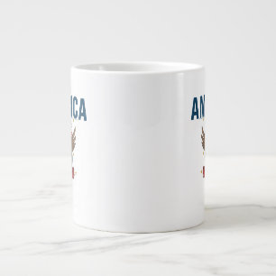 America 250 Years Patriotic Land of the Free Giant Coffee Mug