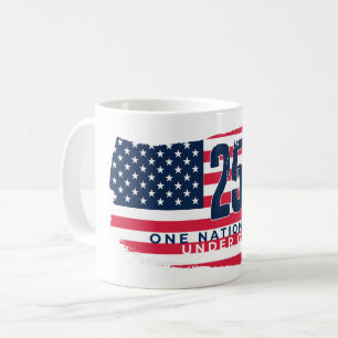 America 250 Years Retro Flag 250th Anniversary Coffee Mug