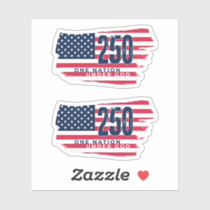 America 250 Years Retro Flag 250th Anniversary Sticker