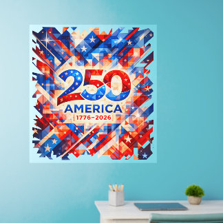 America 250th Anniversary 1776–2026 USA Patriotic  Wall Decal