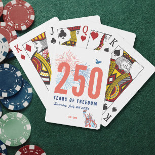 America 250th Anniversary 2026 Freedom Poker Cards