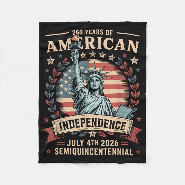 America 250th Anniversary 250 Years America  Fleece Blanket (Front)