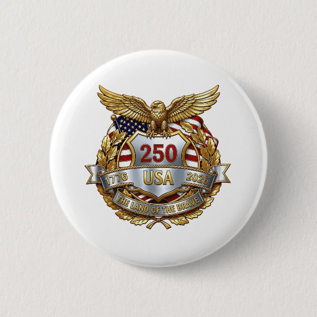 America 250th Anniversary Button (Front)