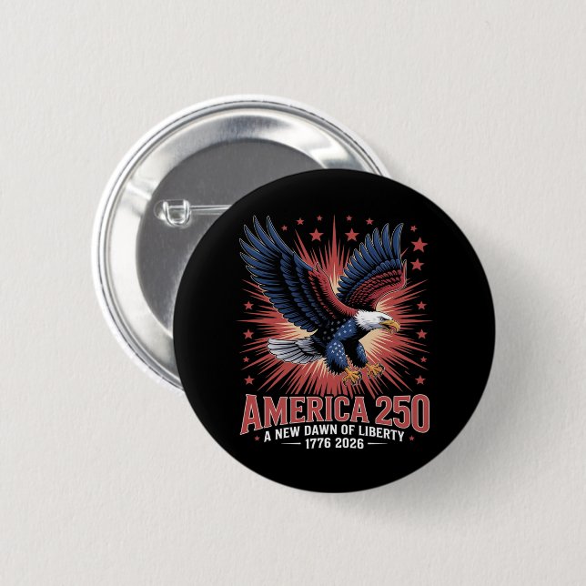 America 250th Anniversary  Button (Front & Back)