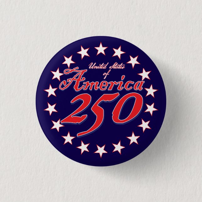 America 250th Anniversary Button (Front)