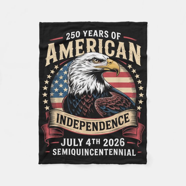 America 250th Anniversary Celebration 250 Years Am Fleece Blanket (Front)