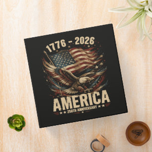 America 250th Anniversary Eagle Patriotic 3 Ring Binder