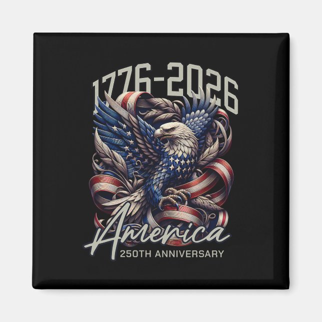 America 250th Anniversary Eagle Us Flag July 4th 2 Magnet (Front)