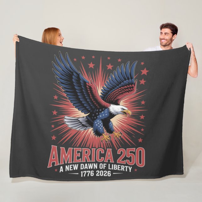 America 250th Anniversary Fleece Blanket (In Situ)
