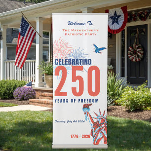 America 250th Anniversary Freedom Retractable Banner