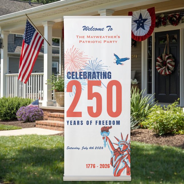 America 250th Anniversary Freedom Retractable Banner (America 250th Anniversary Freedom Retractable Banner)