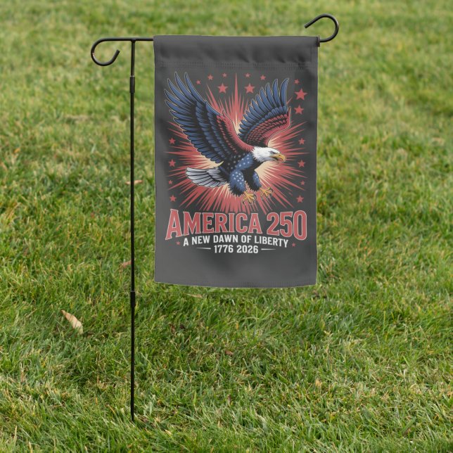 America 250th Anniversary Garden Flag (In SItu)