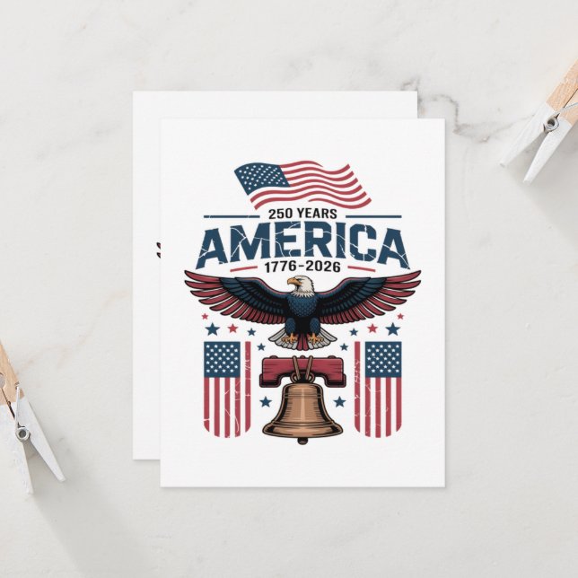 america 250th anniversary invitation (Front/Back In Situ)