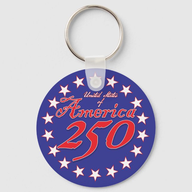 America 250th Anniversary Keychain (Front)