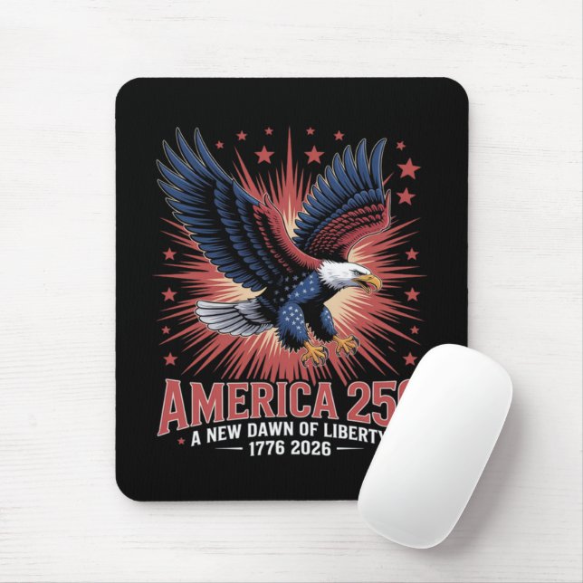 America 250th Anniversary Mouse Pad (With Mouse)