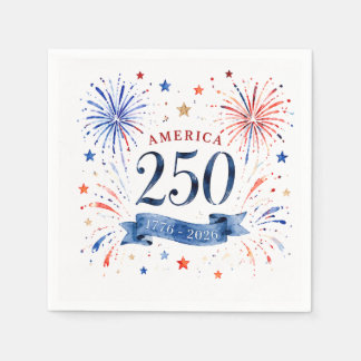 America 250th Anniversary Napkins, 4th of July Napkins