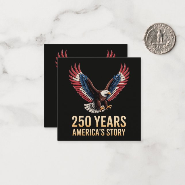 America 250th Anniversary Note Card (Front/Back In Situ)