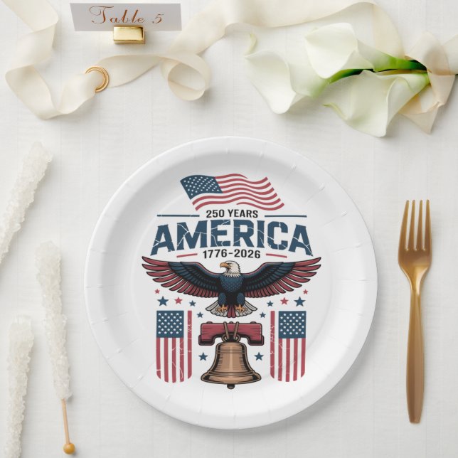 america 250th anniversary paper plates (Wedding)