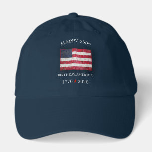 America 250th Anniversary Patriotic July 4th Hat