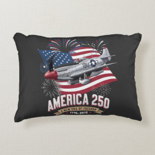 America 250th Anniversary Plane Accent Pillow