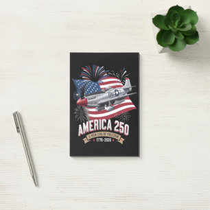 America 250th Anniversary Plane Post-it Notes